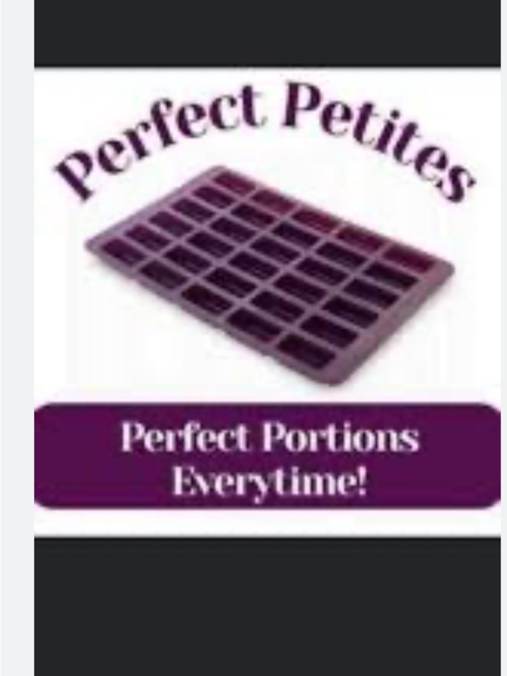 Perfect Petites Purple Silicone Mini Mold Tray